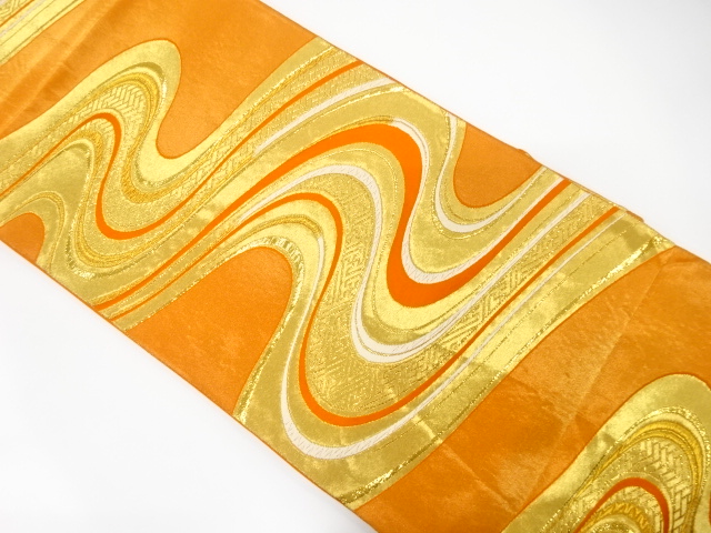 JAPANESE KIMONO / ANTIQUE FUKURO OBI / SILK / WOVEN STREAM